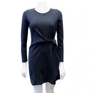 Aerie  Black Long Sleeve Side Tie Up Mini Dress Size Small